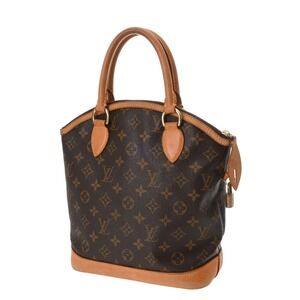 Louis Vuitton Monogram Handbag Canvas Brown Lockit